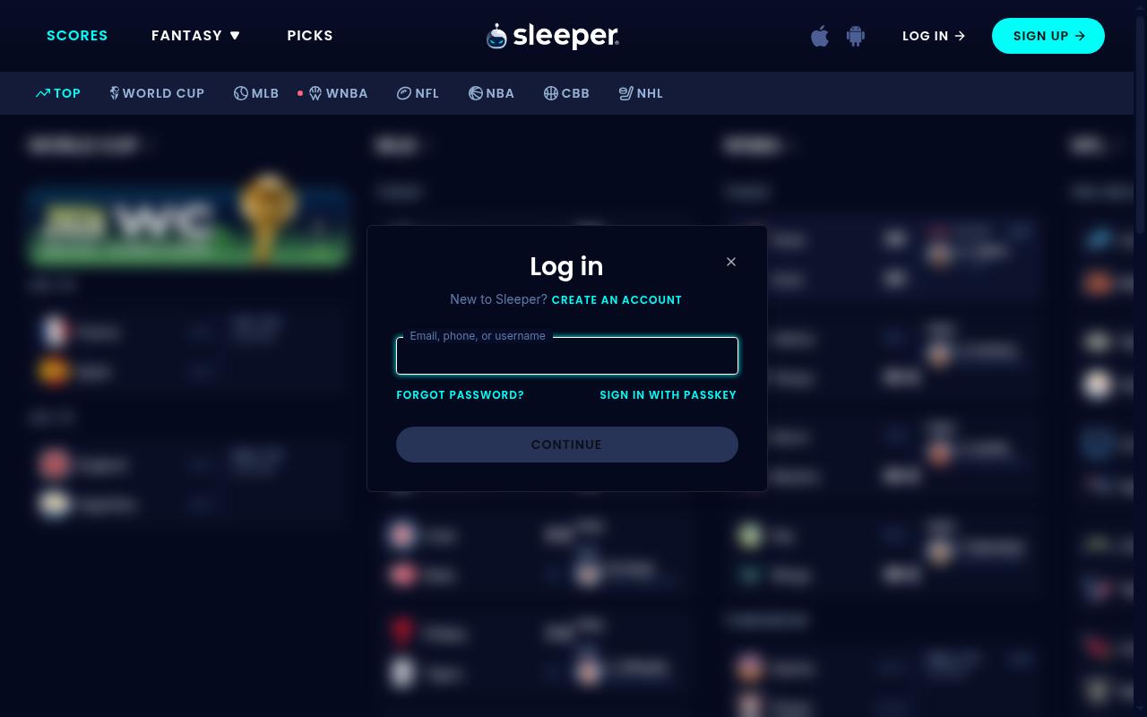 sleeper.com screenshot