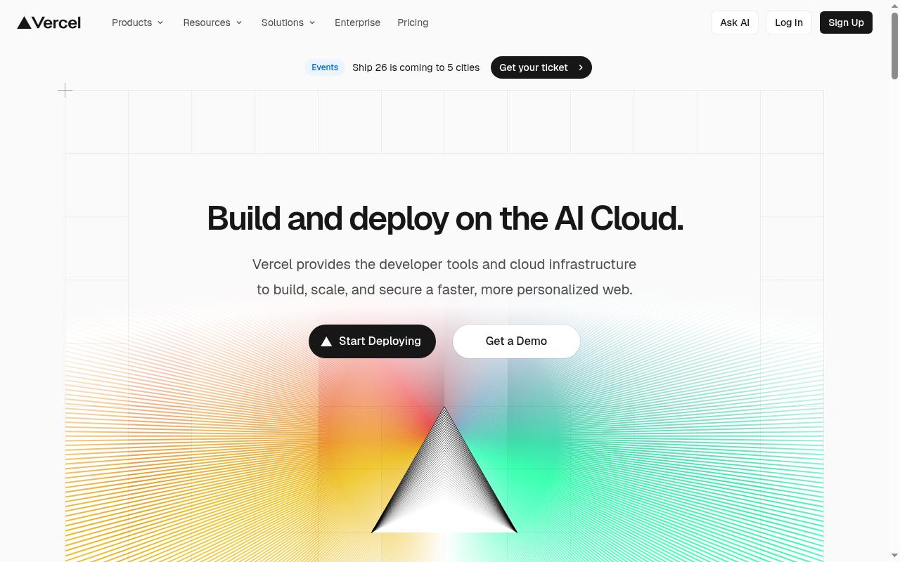 vercel.com screenshot