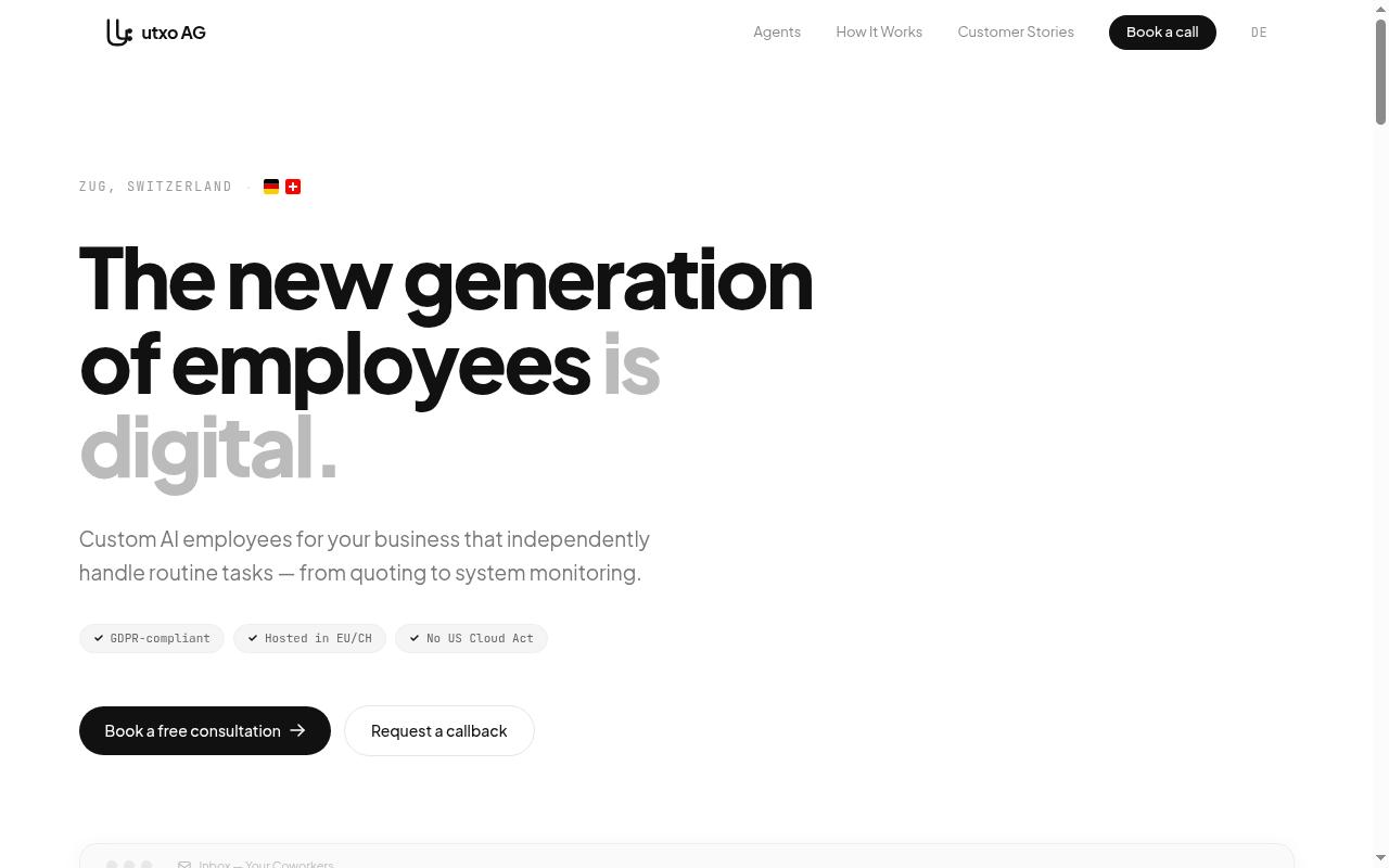 utxoag.com screenshot
