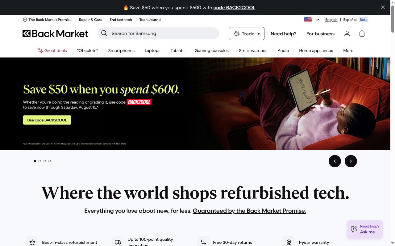 backmarket.com screenshot