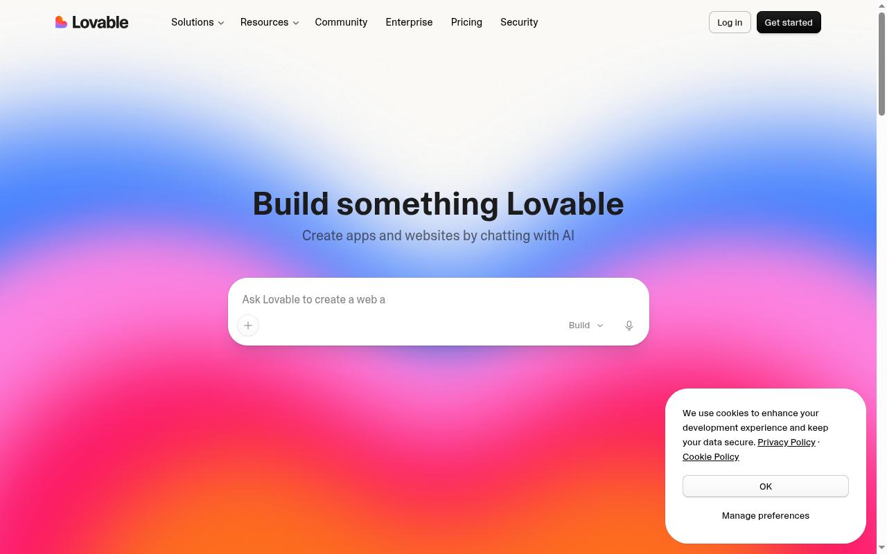 lovable.dev screenshot
