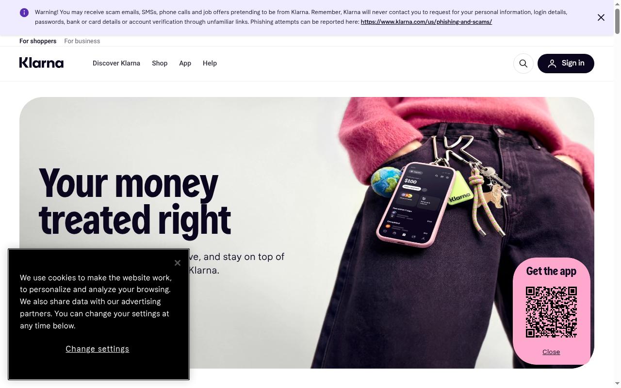klarna.com screenshot