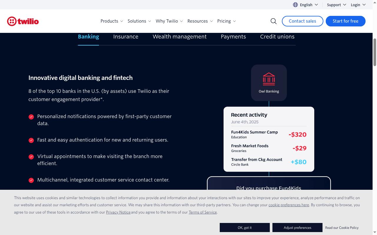 twilio.com screenshot