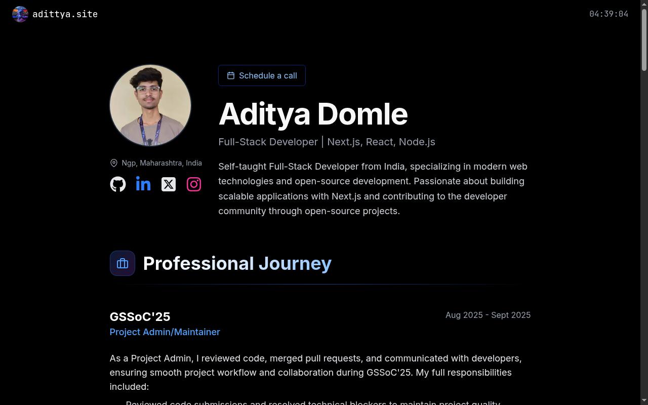 adittya.site screenshot