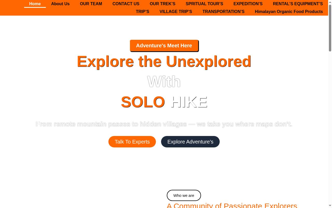 solohike.in screenshot