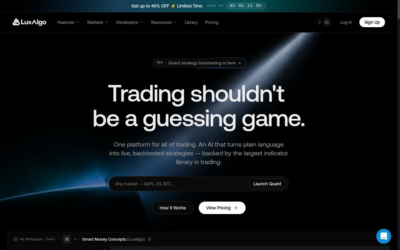 luxalgo.com screenshot