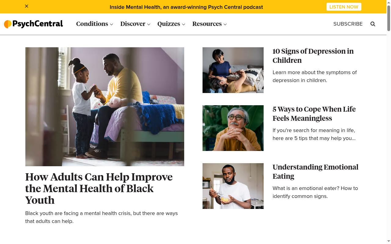 psychcentral.com screenshot