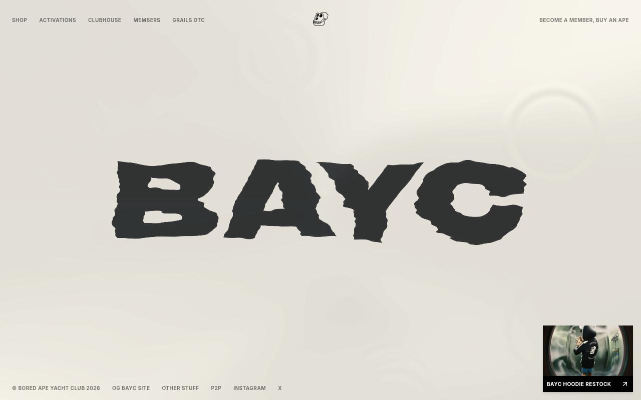 boredapeyachtclub.com screenshot