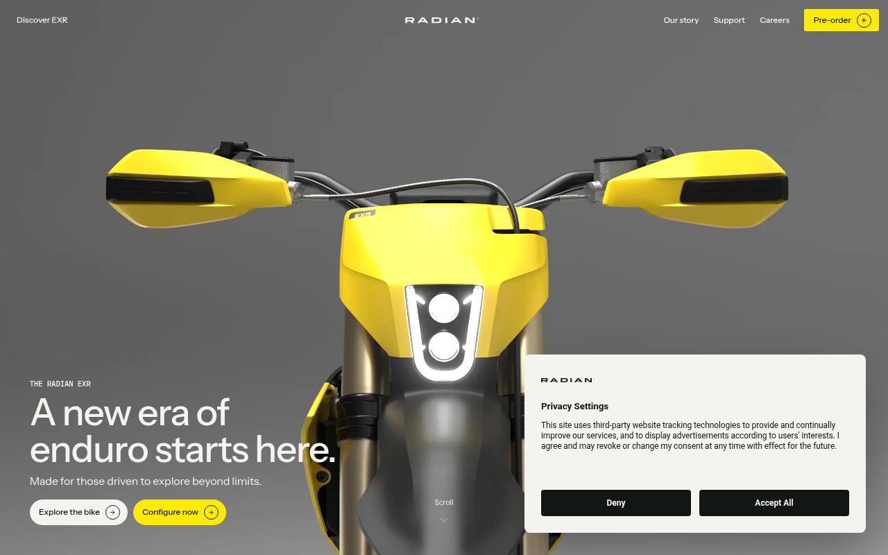 rideradian.com screenshot