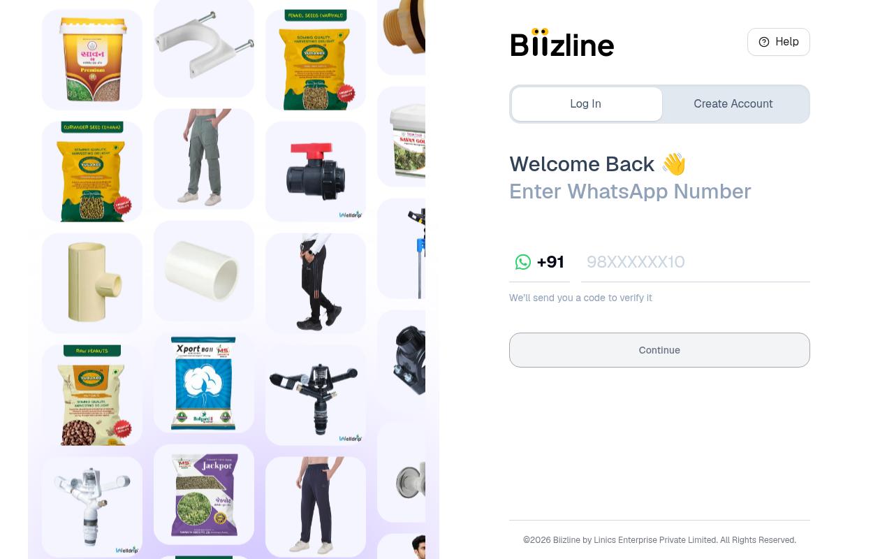 app.biizline.com screenshot