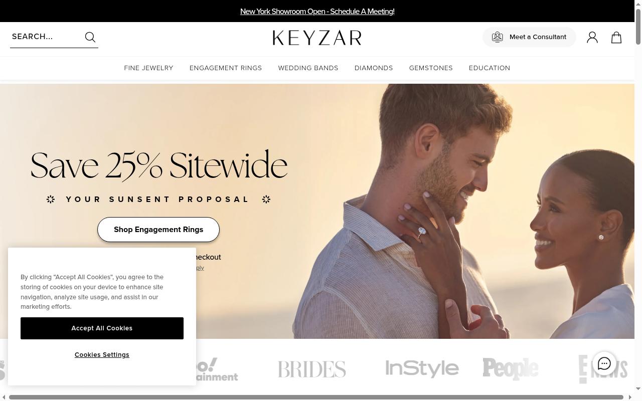 keyzarjewelry.com screenshot