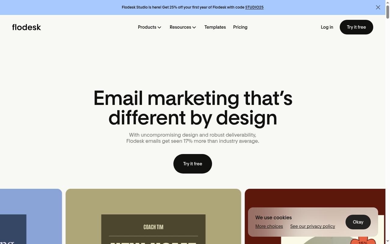 flodesk.com screenshot