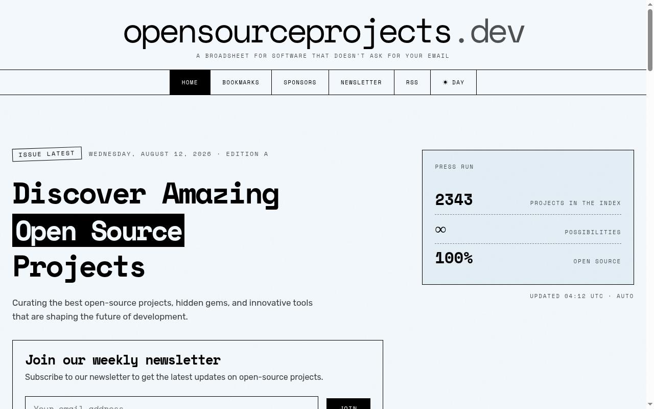 opensourceprojects.dev screenshot