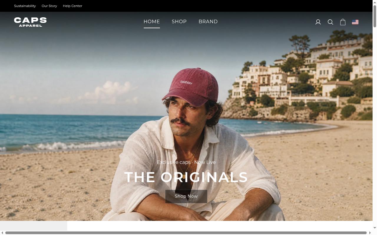 capsapparel.com screenshot