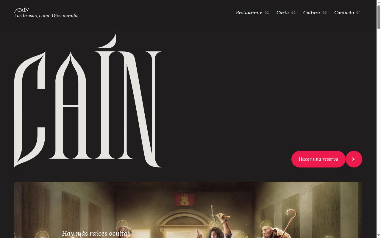 restaurantecain.es screenshot