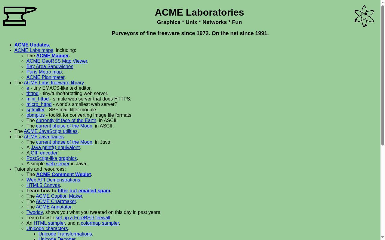 acme.com screenshot