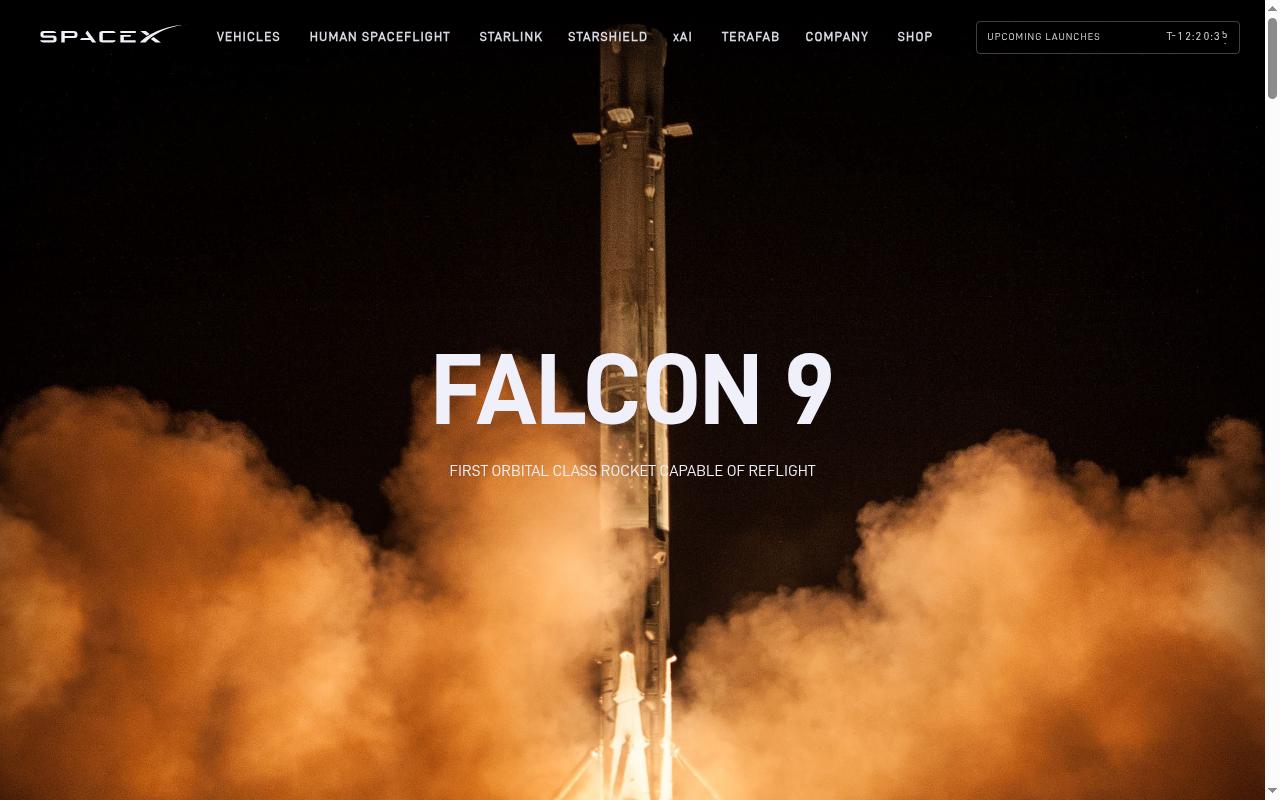 spacex.com screenshot