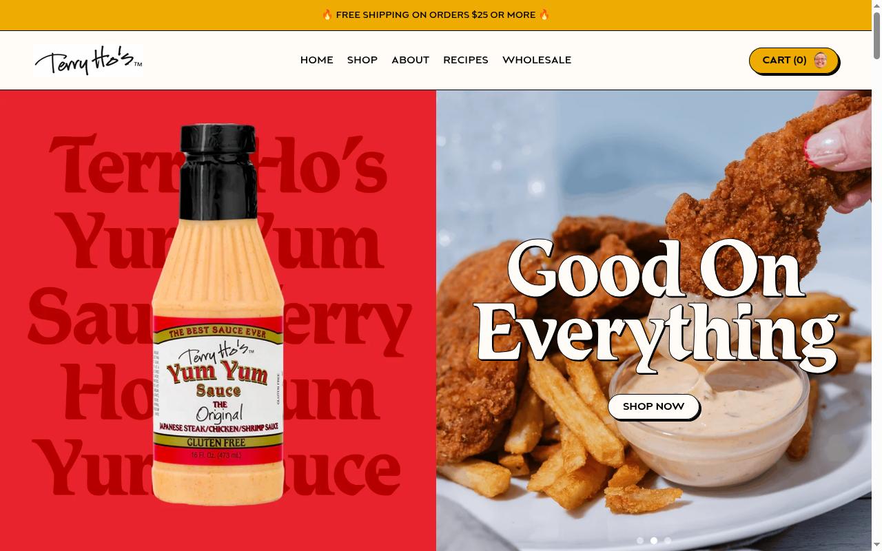 Screenshot of terryhoproducts.com