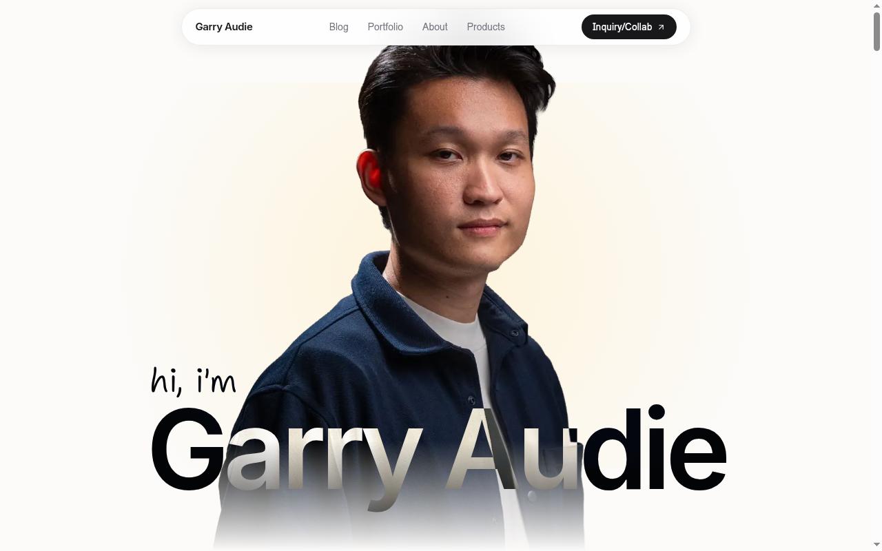 Screenshot of garryaudie.com