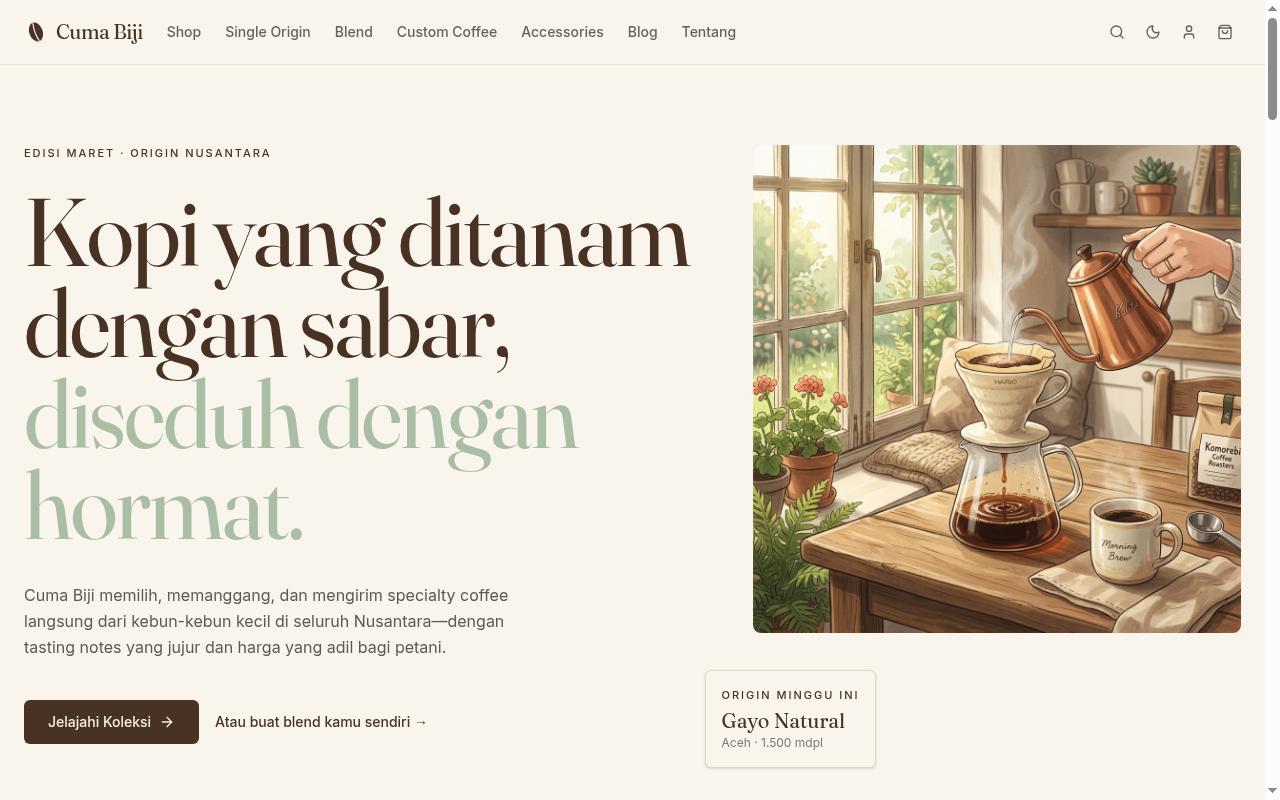 Screenshot of cumabiji.web.id
