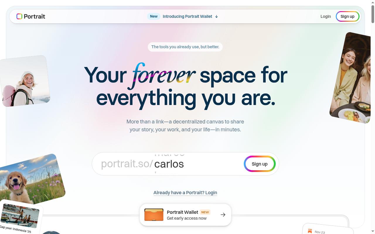 Screenshot of portrait.so