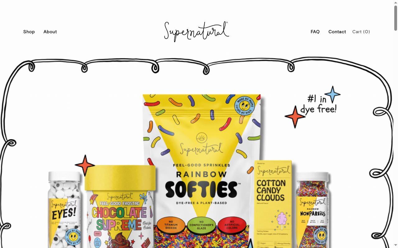 Screenshot of supernaturalkitchen.com