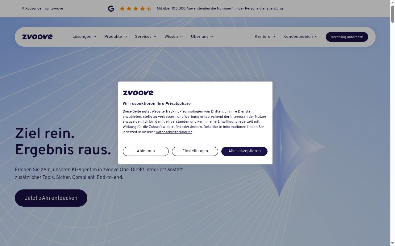 Screenshot of zvoove.de