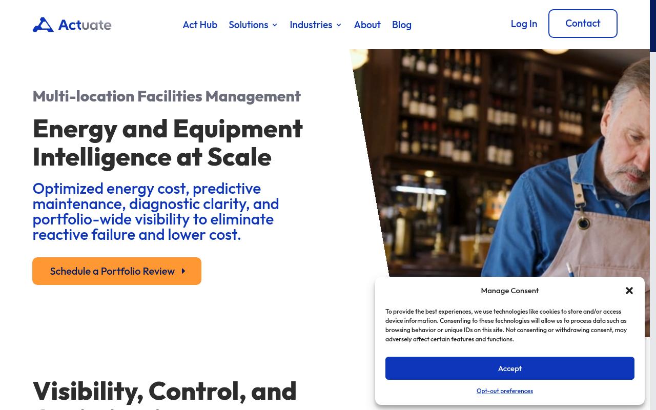Screenshot of actuateiot.com