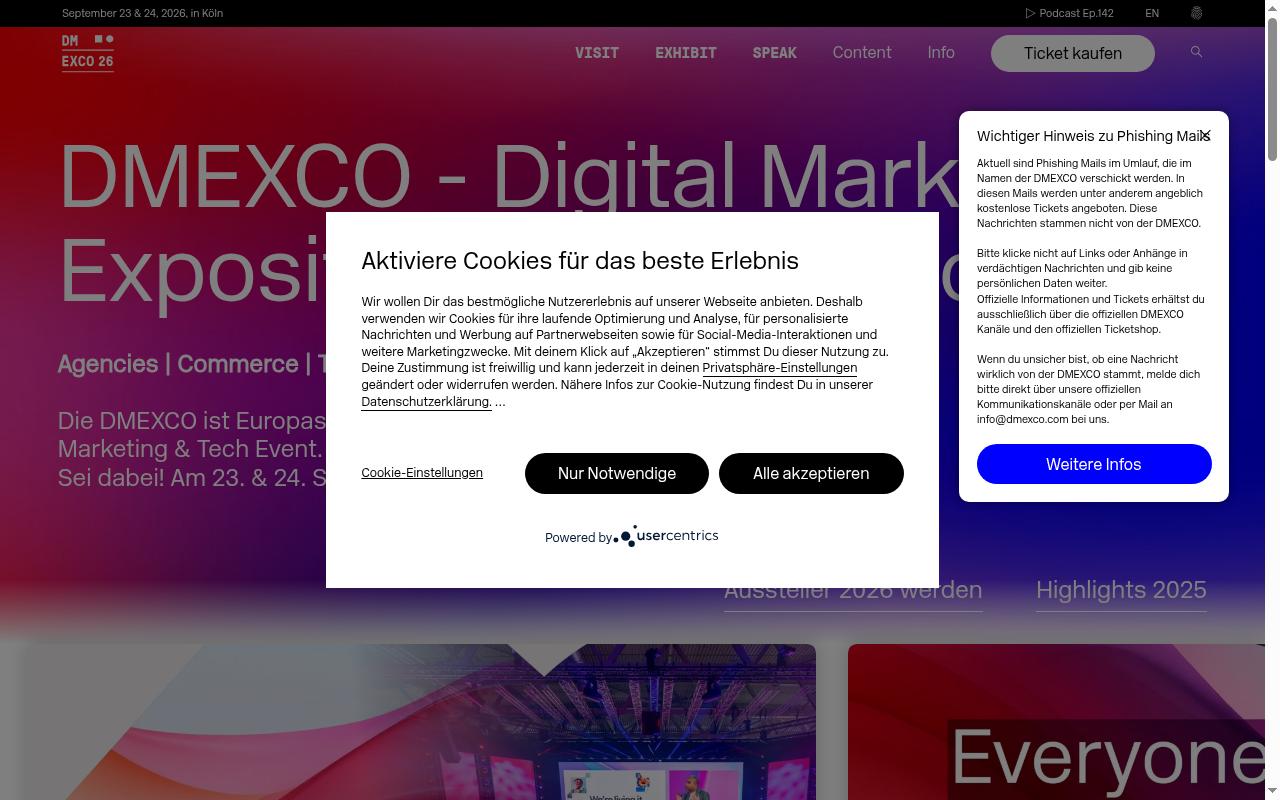 Screenshot of dmexco.com