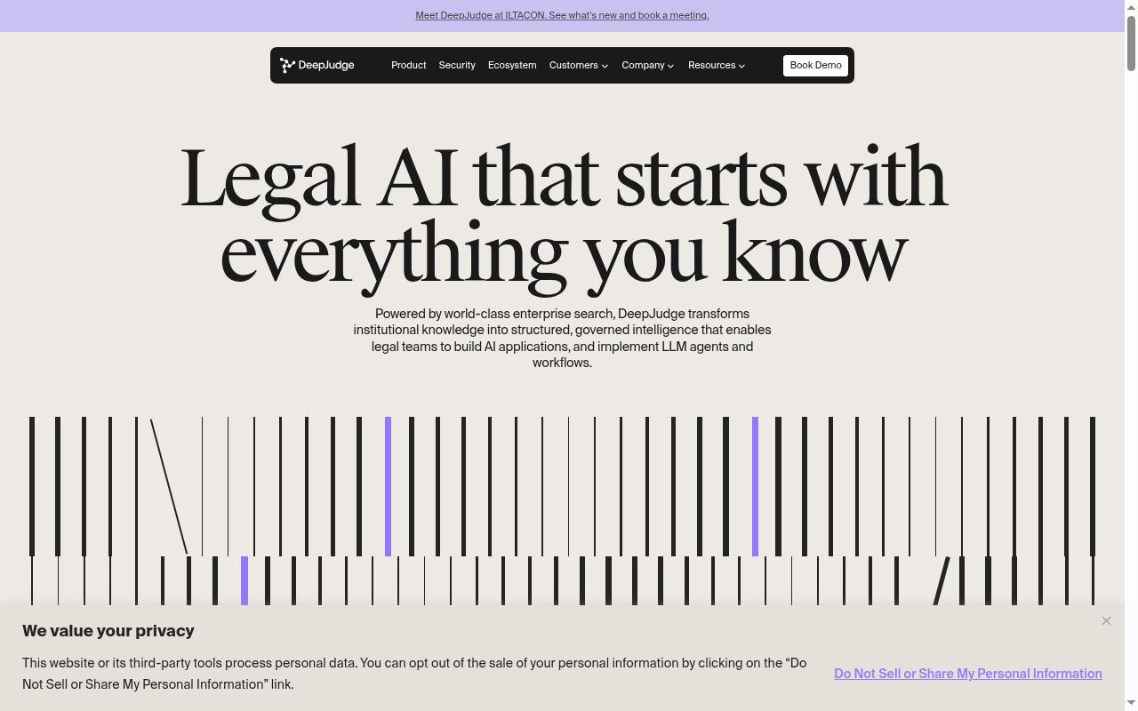Screenshot of deepjudge.ai