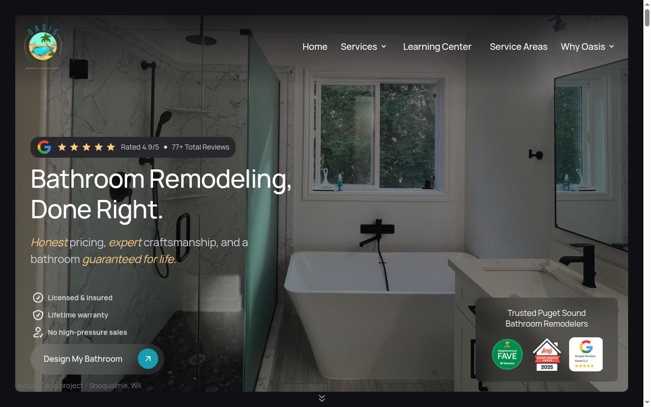 Screenshot of oasisbathsolutions.com