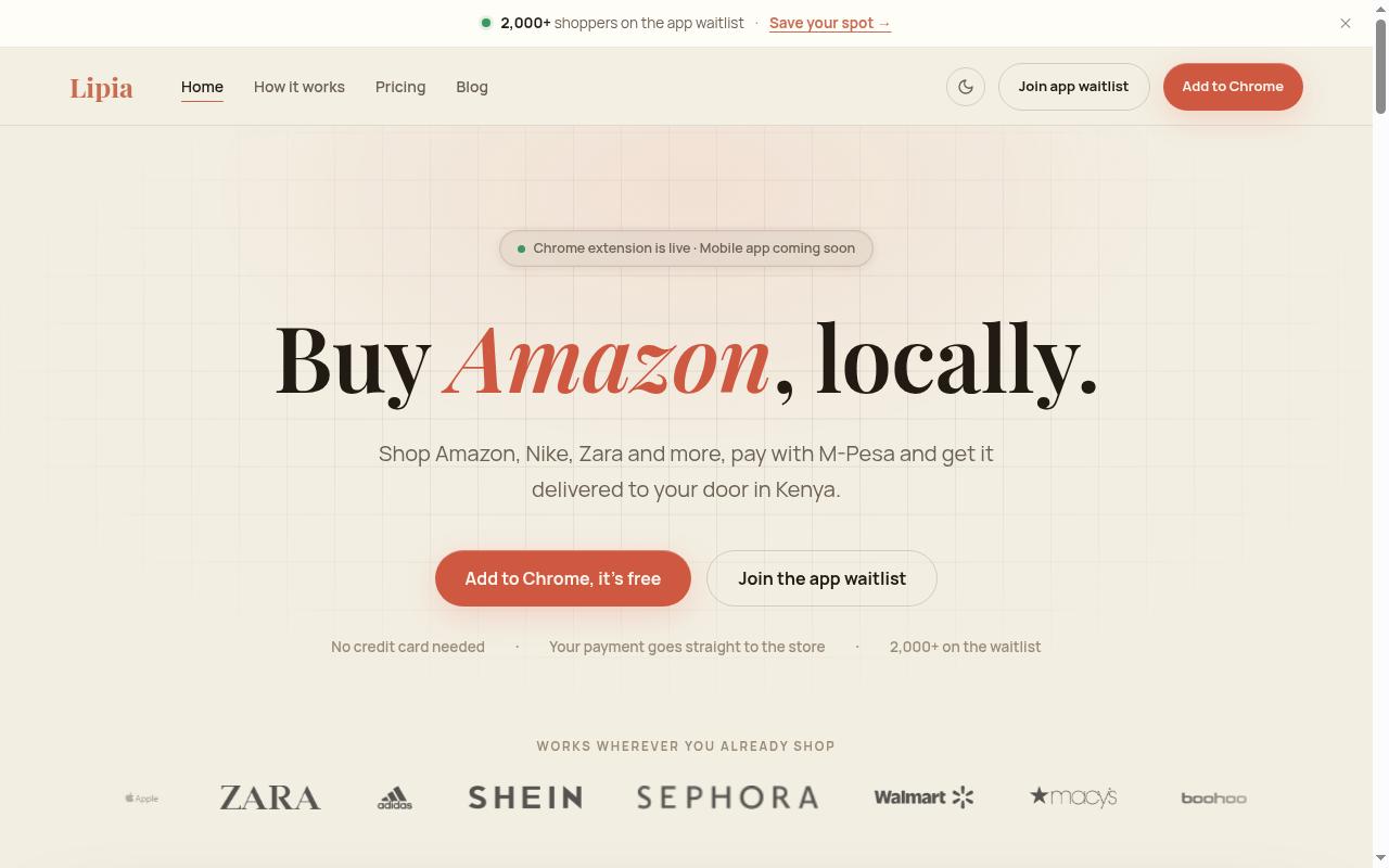 Screenshot of lipia.online
