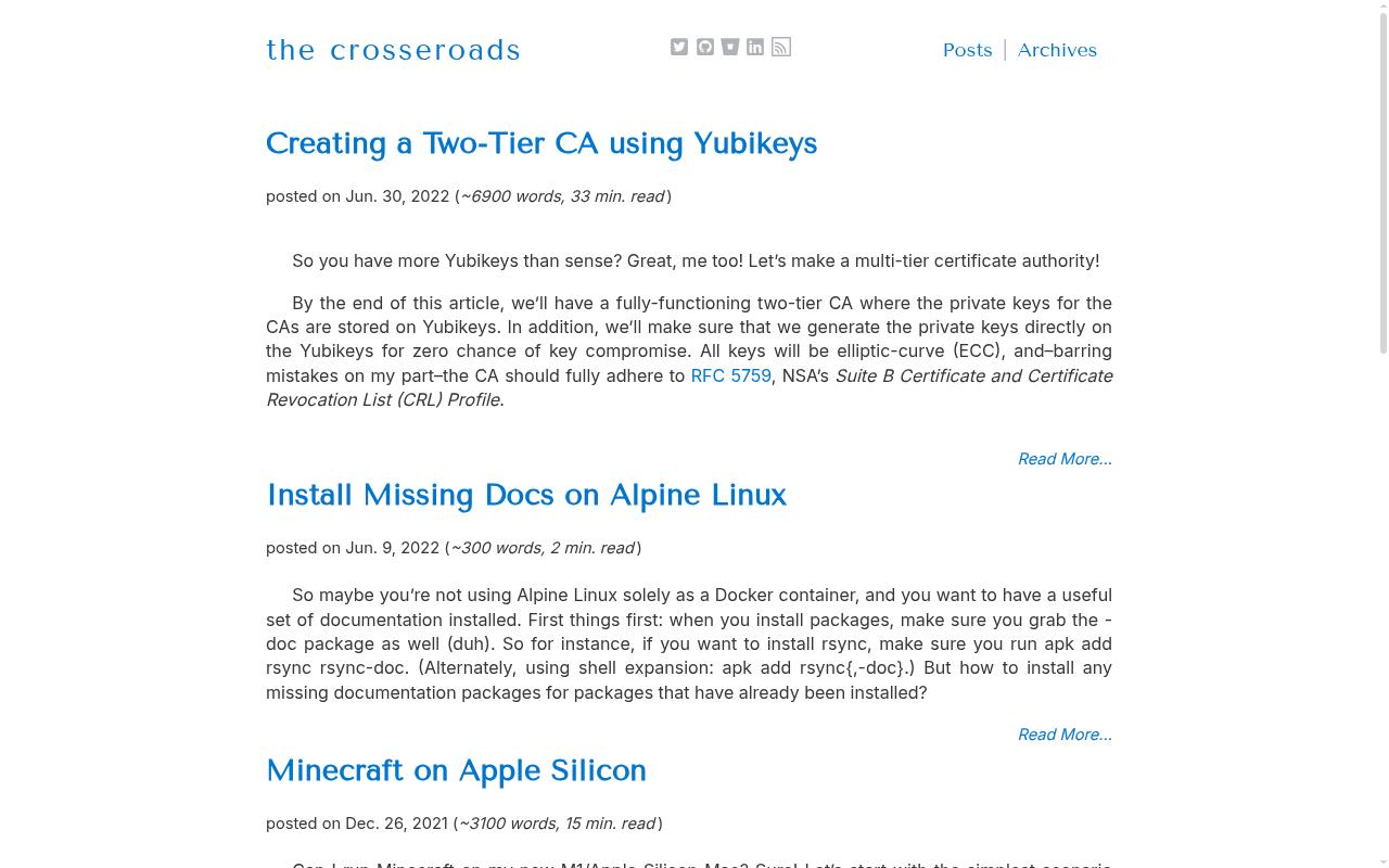 thecrosseroads.net screenshot