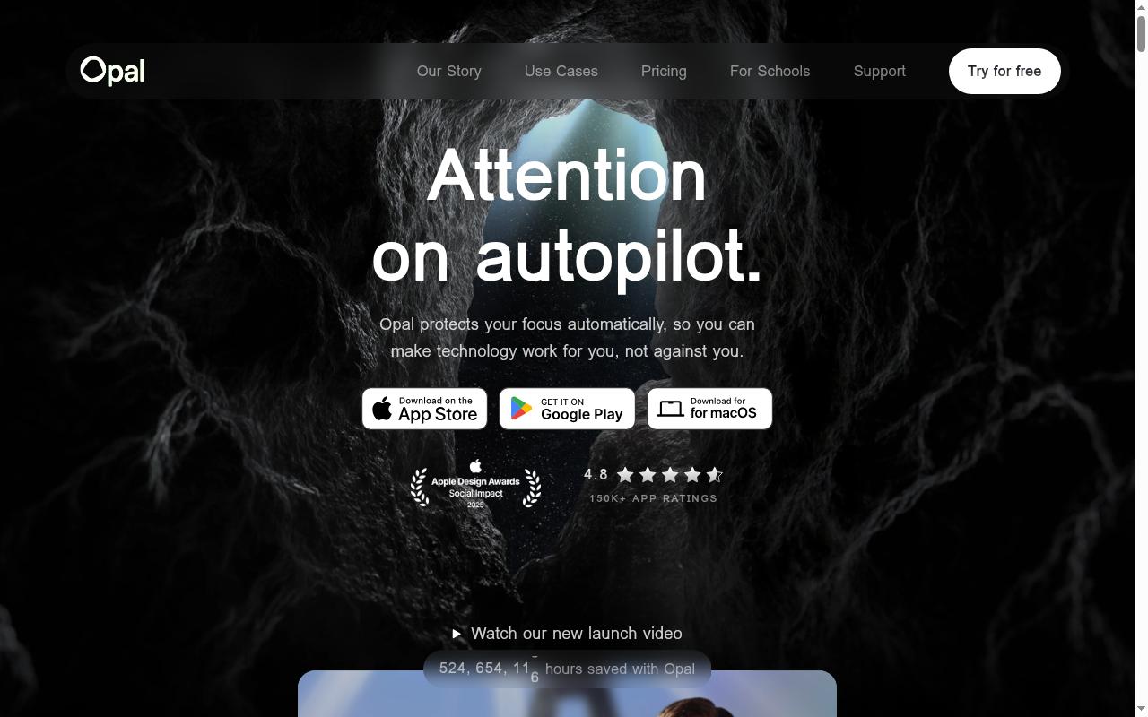 Screenshot of opalapp.com