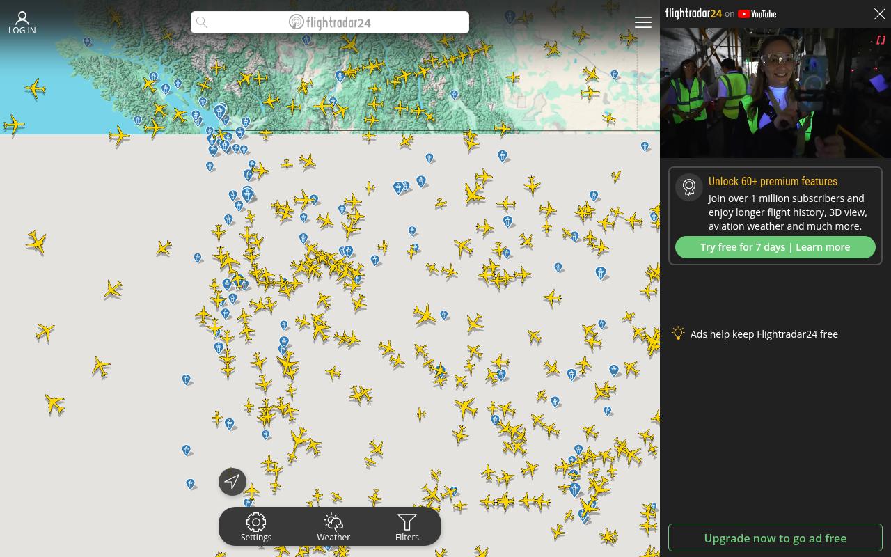 flightradar24.com screenshot