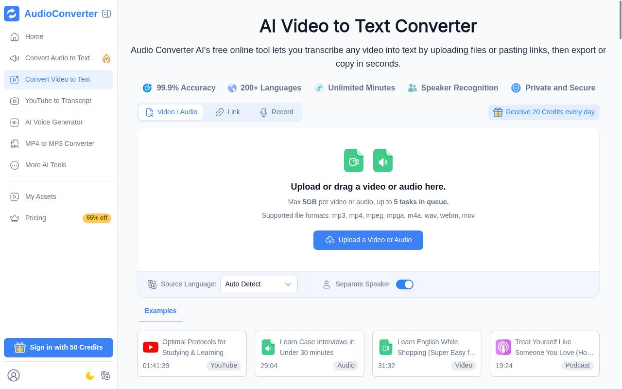 audioconverter.ai screenshot