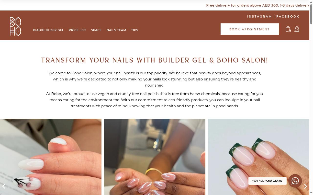bohosalon.ae screenshot