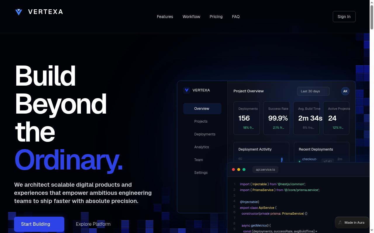 Screenshot of vertexa-high.aura.build