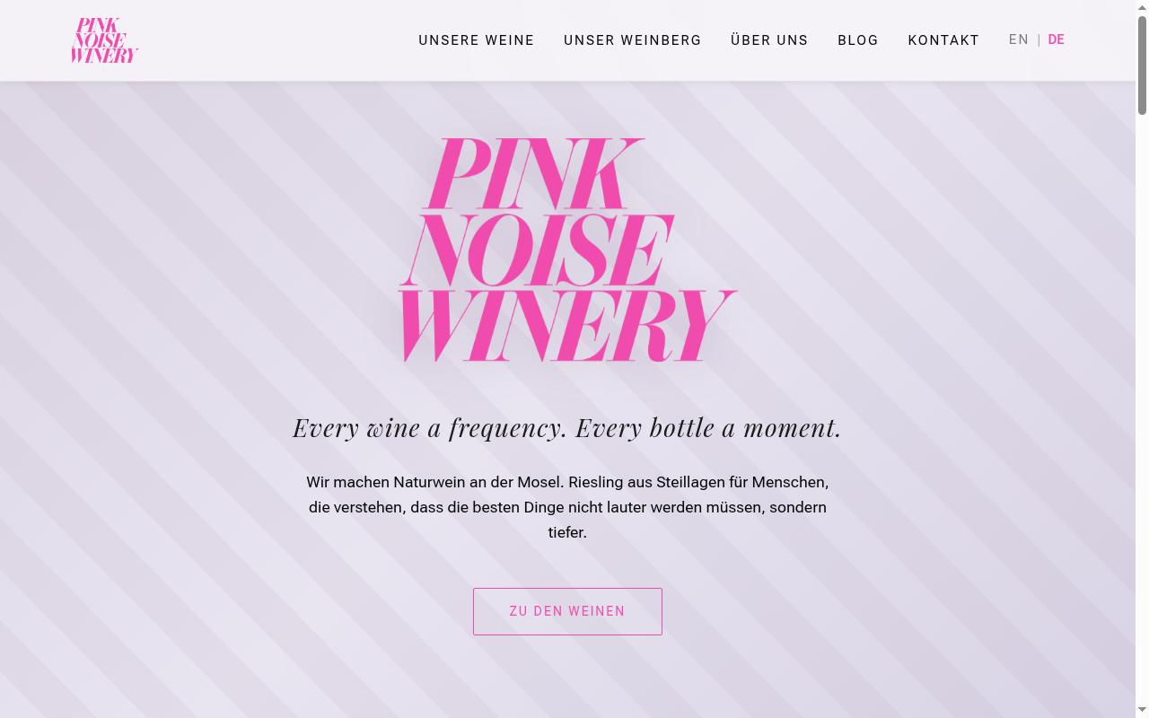 Screenshot of pinknoisewinery.com