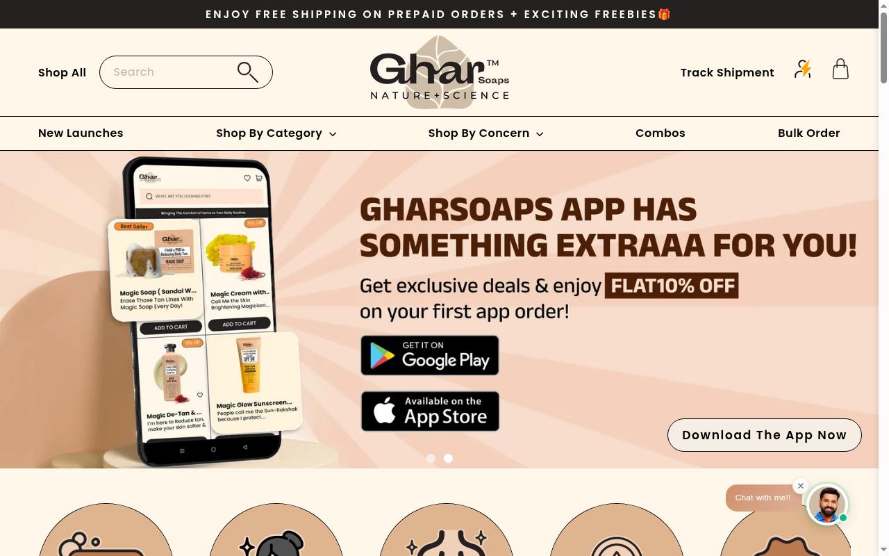 Screenshot of gharsoaps.shop
