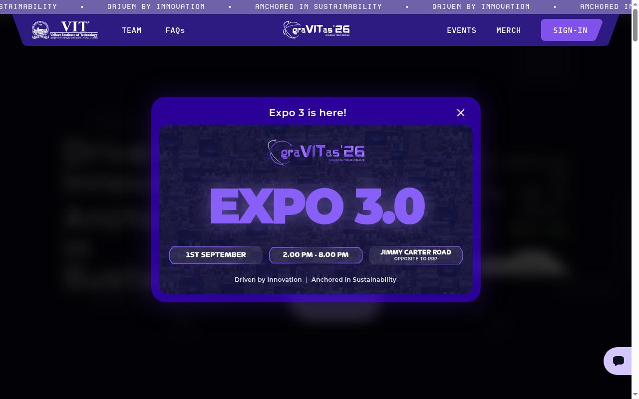 Screenshot of gravitas.vit.ac.in