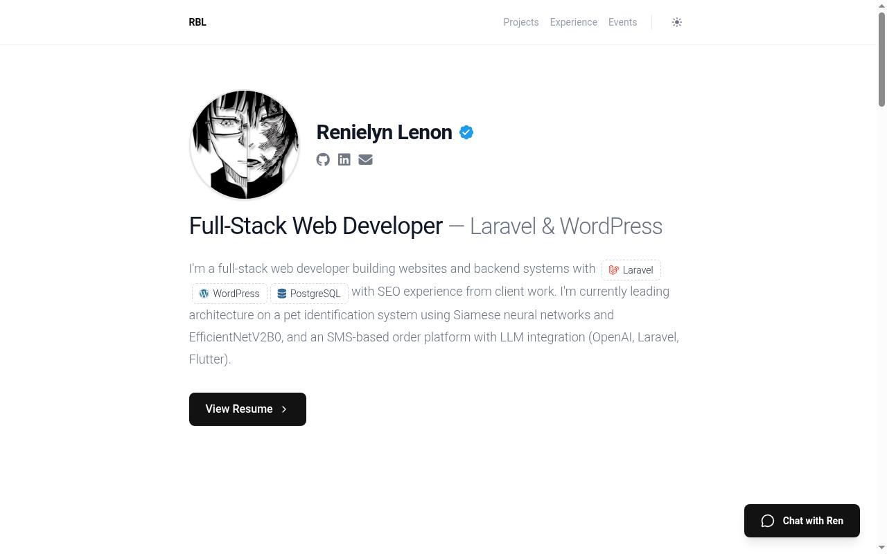 Screenshot of renlenon.vercel.app