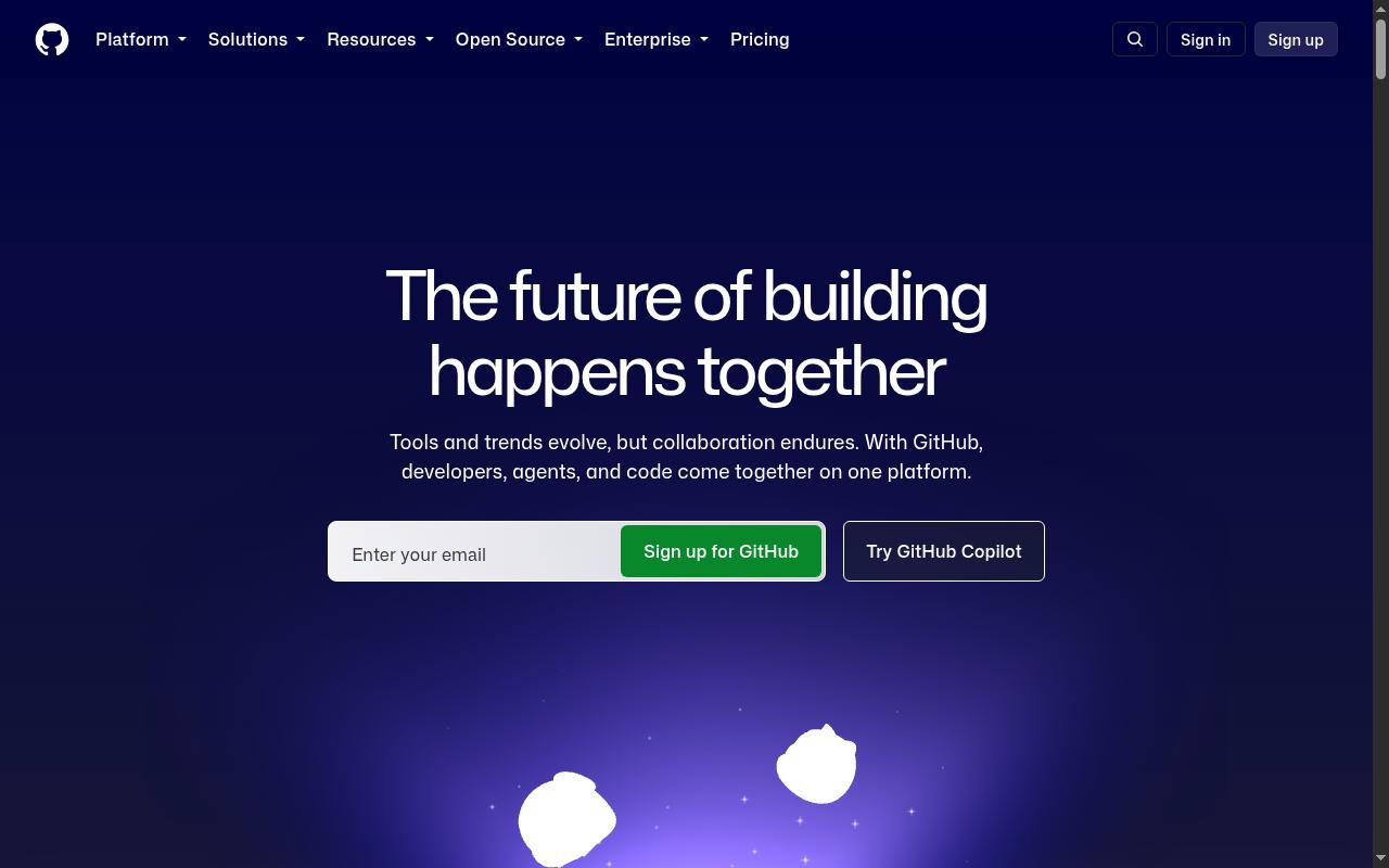 Screenshot of github.com