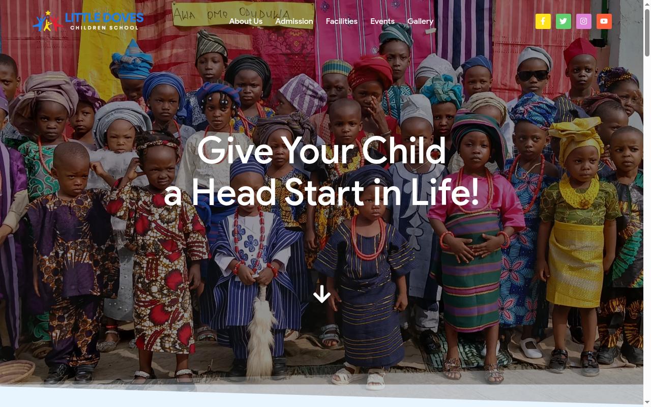 Screenshot of littledovesschool.com.ng