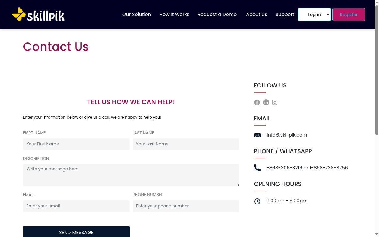 Screenshot of skillpik.com