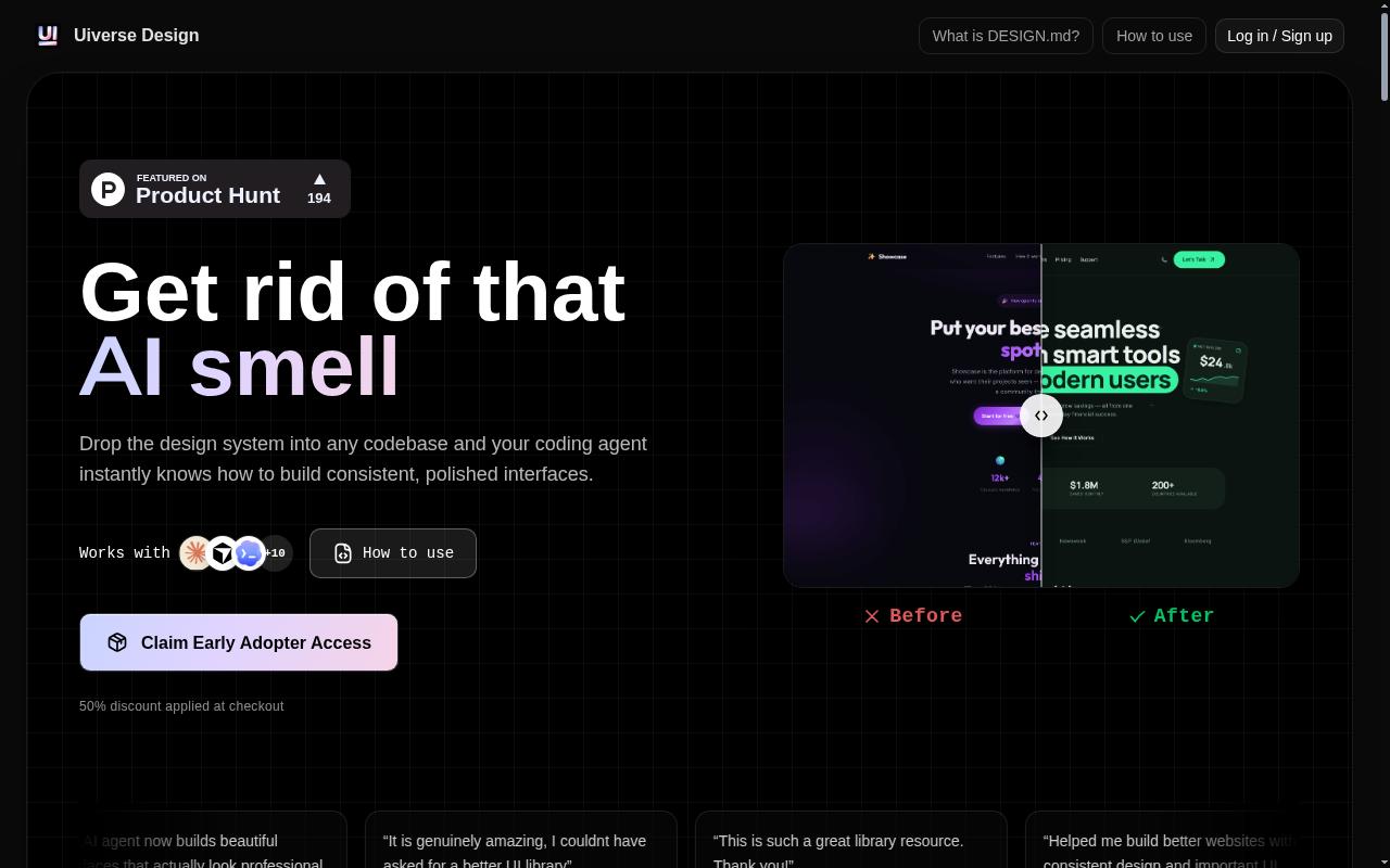 Screenshot of uiverse.io