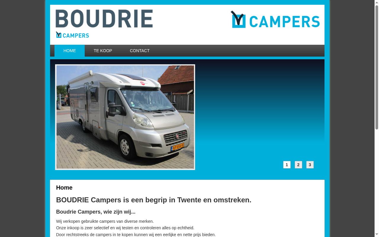 Screenshot of boudriecampers.nl