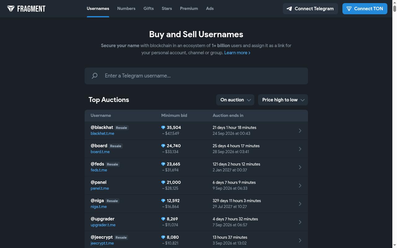 Screenshot of fragment.com