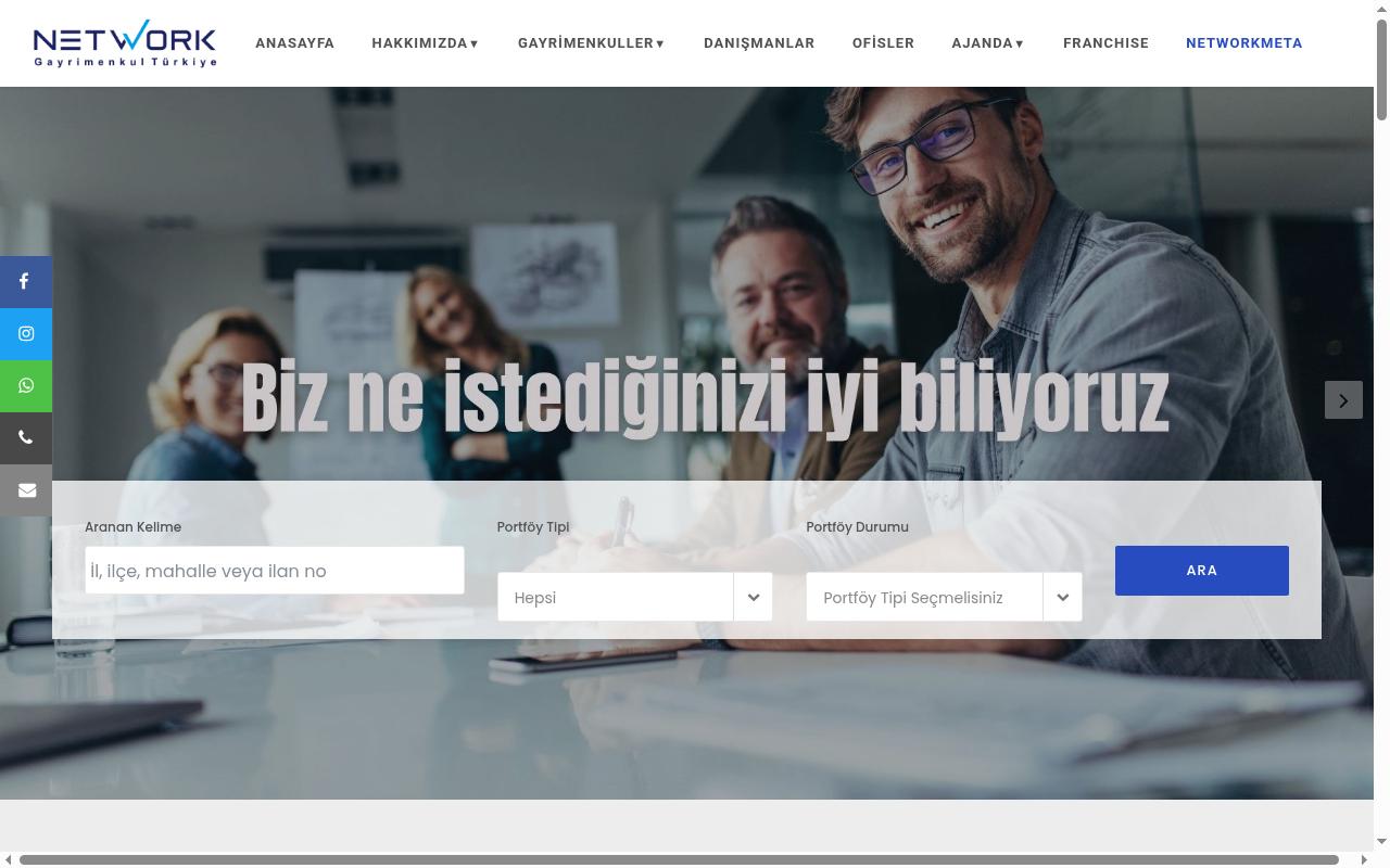 Screenshot of networkgayrimenkul.com.tr