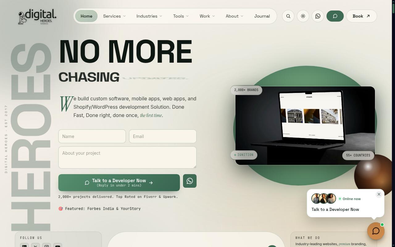 Screenshot of digitalheroesco.com